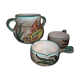 Vallauris ceramic fish soup service