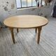 Oval farmhouse table oak 1960