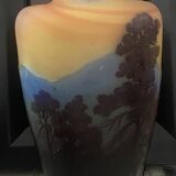 Gallé Blue Line Vase from the Vosges