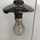 Vintage sphere pendant light in silver metal from the 70s