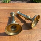 2 brass candle holders