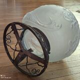 Art Deco suspension globe/fish decor
