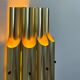 Vintage bent karlby "pan" wall lamp, brass, lyfa denmark 1960