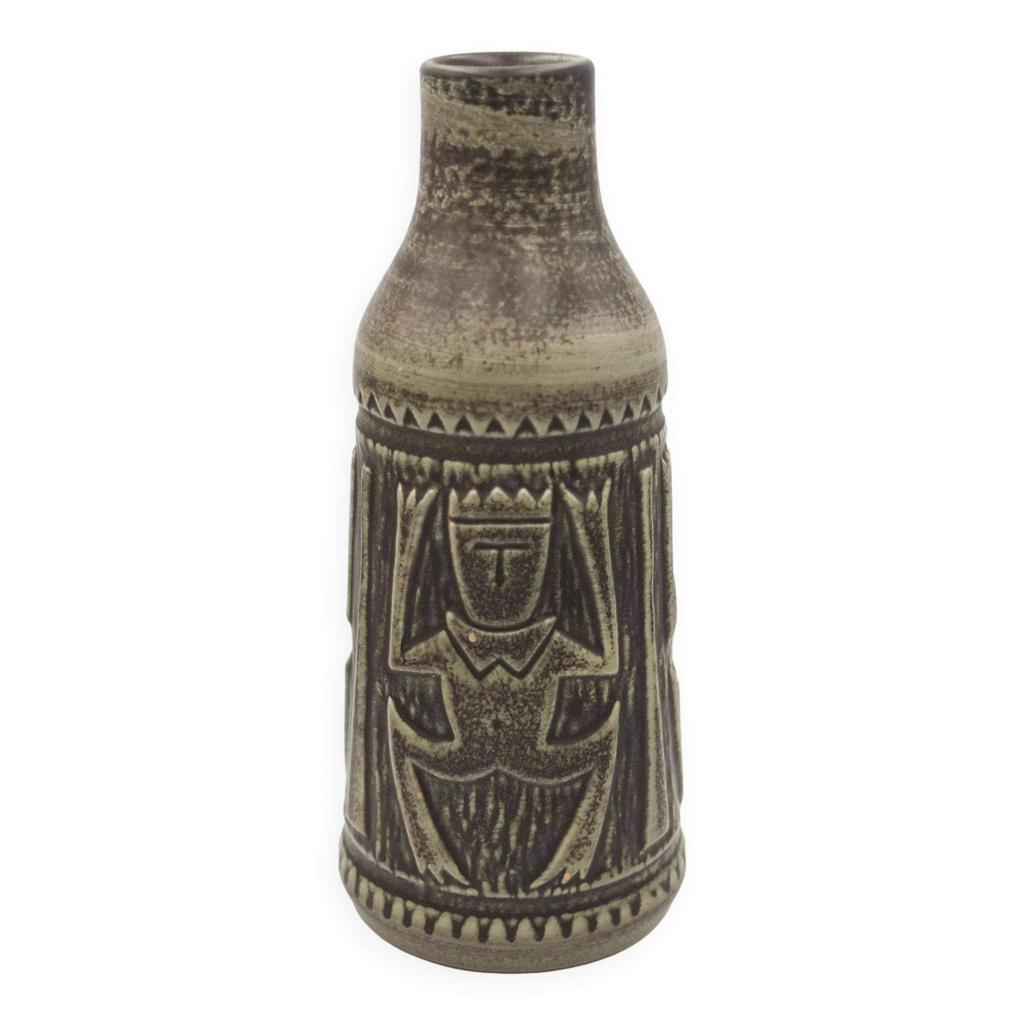 Ceramic vase, Danish design, 1960s, manufactured by Johgus Bornholm Keramik