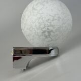 60s 70s Wall Lamp Globe Lamp Chrome & Glass German Space Age Design