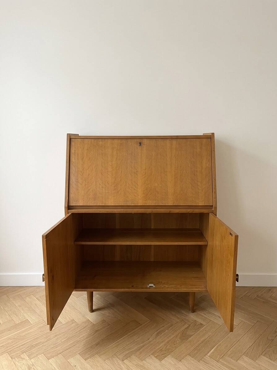 Vintage Scandinavian wooden secretary from the 1960s.