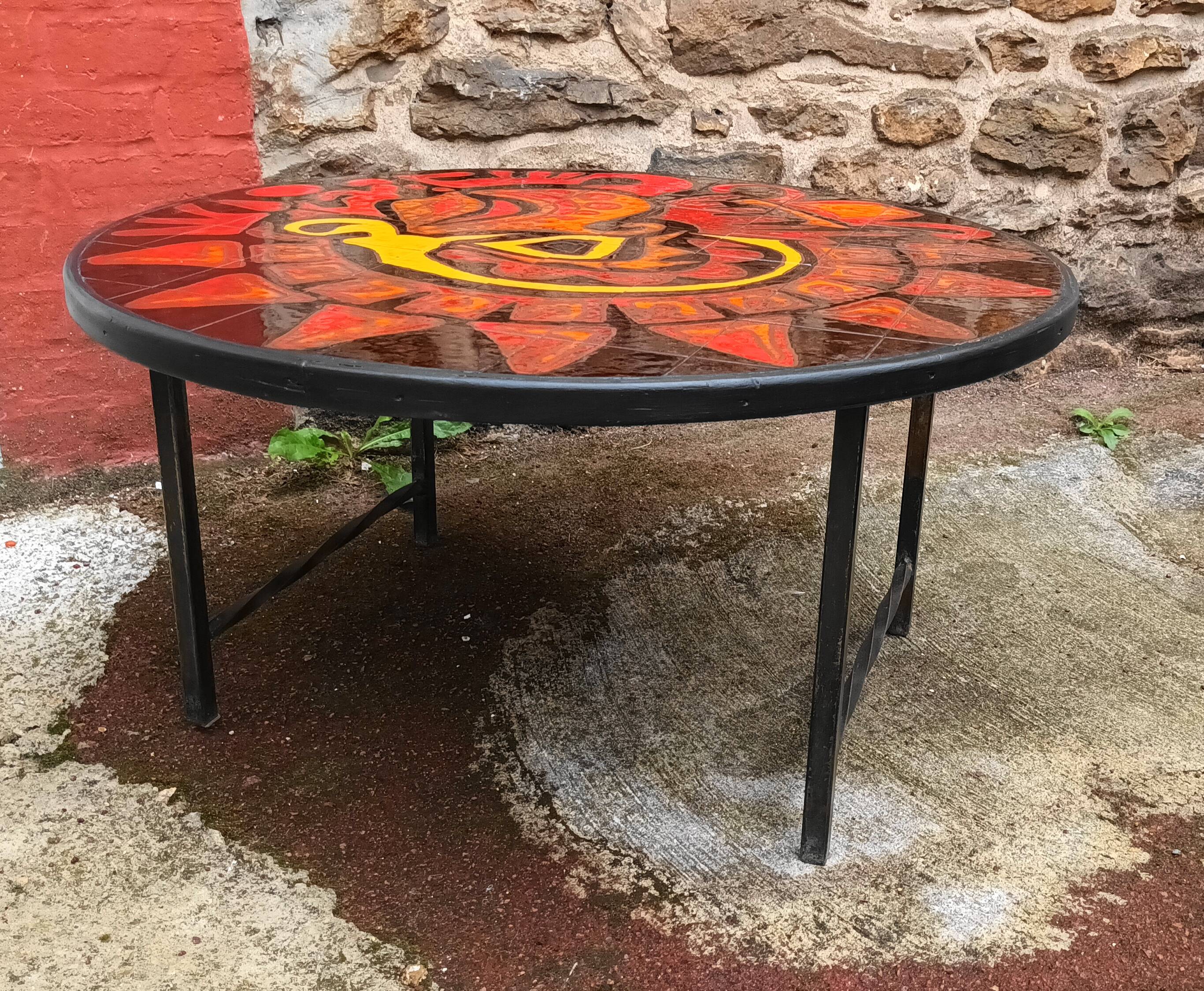 1950s ceramic coffee table