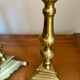 Pair of antique brass virgin spikes