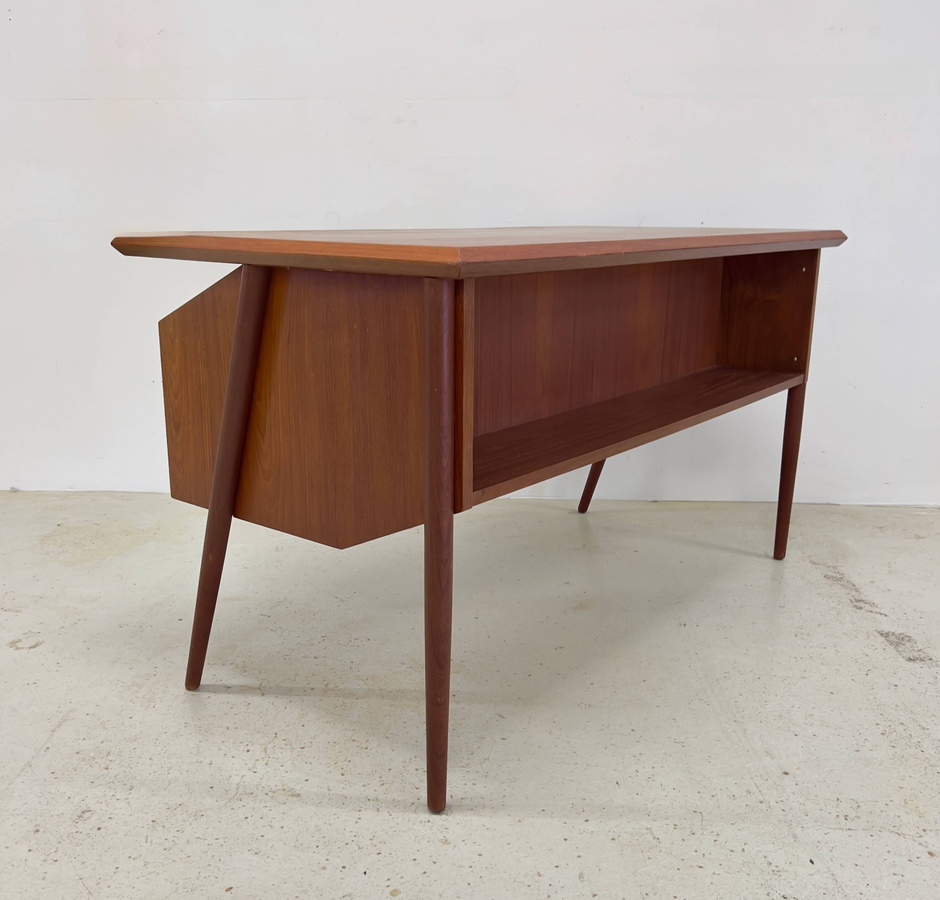 Vintage Danish design desk designed by Gunnar Nielsen Tibergaard.