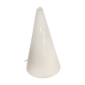 SCE France 1980 glass white cone lamp