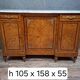 Sideboard in burl and marble – Transition Louis XV / Louis XVI