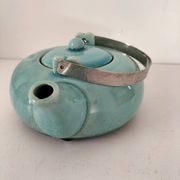 crackle effect ceramic teapot