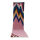 Moroccan Berber hallway rug in multicoloured pink wool – 275 x 70 cm