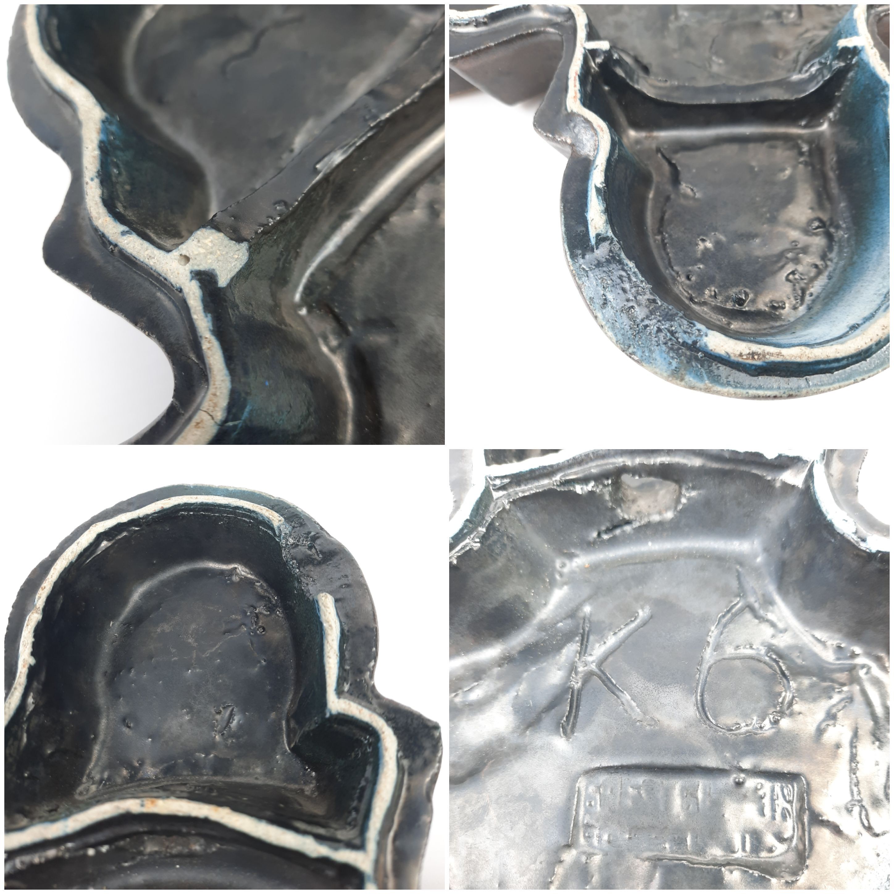 Art deco roger guérin bouffiloux ceramic cross