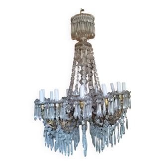 Lustre à pampilles 19 ème