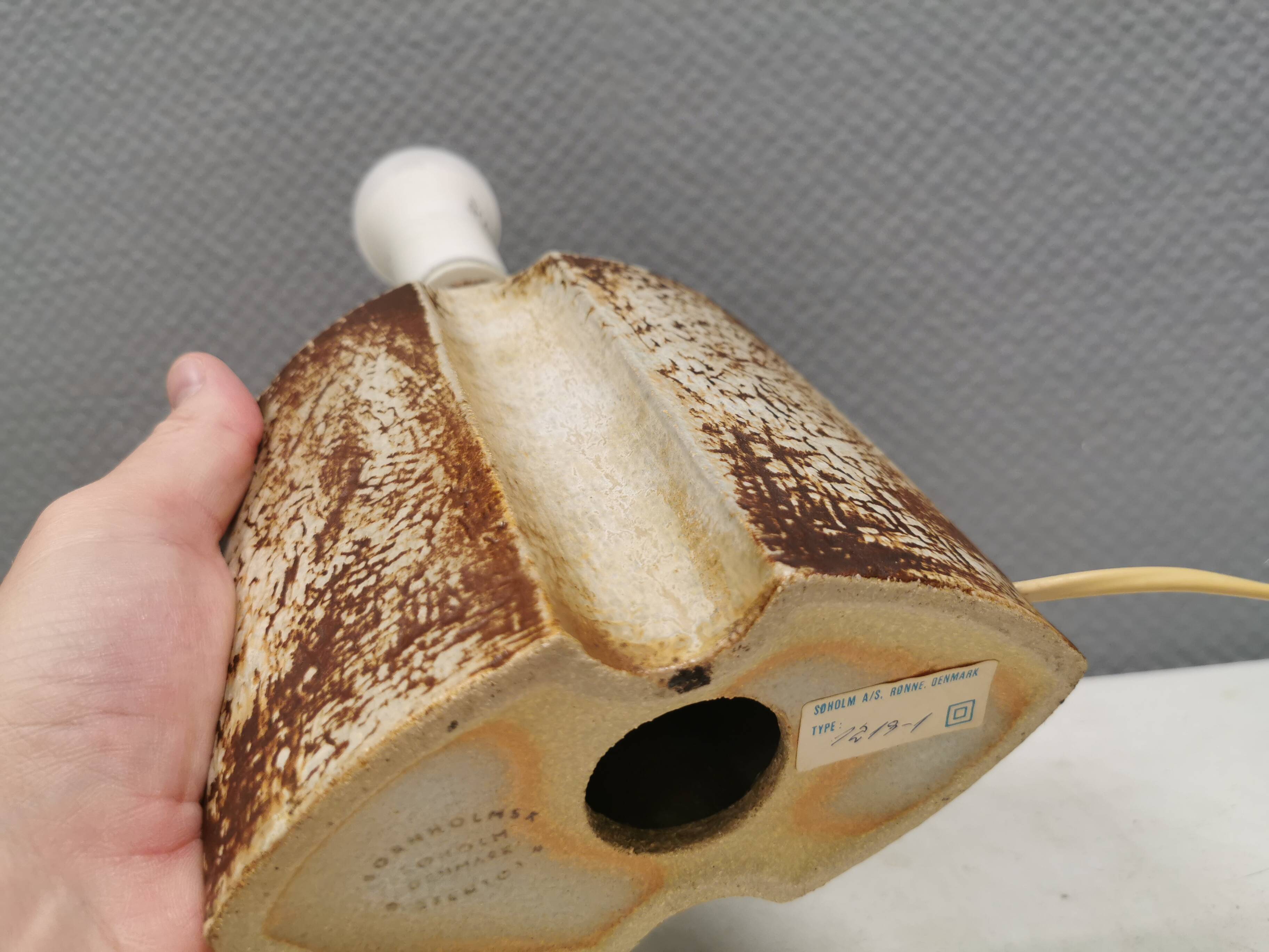 Ceramic table lamp by Heico Nitzsche for Søholm, Denmark, 1970s.