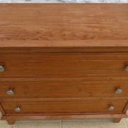 Commode ancienne post art déco en pin massif, vers 1940
