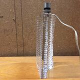 Vintage crystal lamp foot signed daum france - 70s