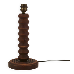 Lampe colonne en bois