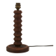 Dark wood column lamp by Charles Dudouyt, Brancusi style from the 1940s.