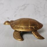 Brass turtle jewelry box