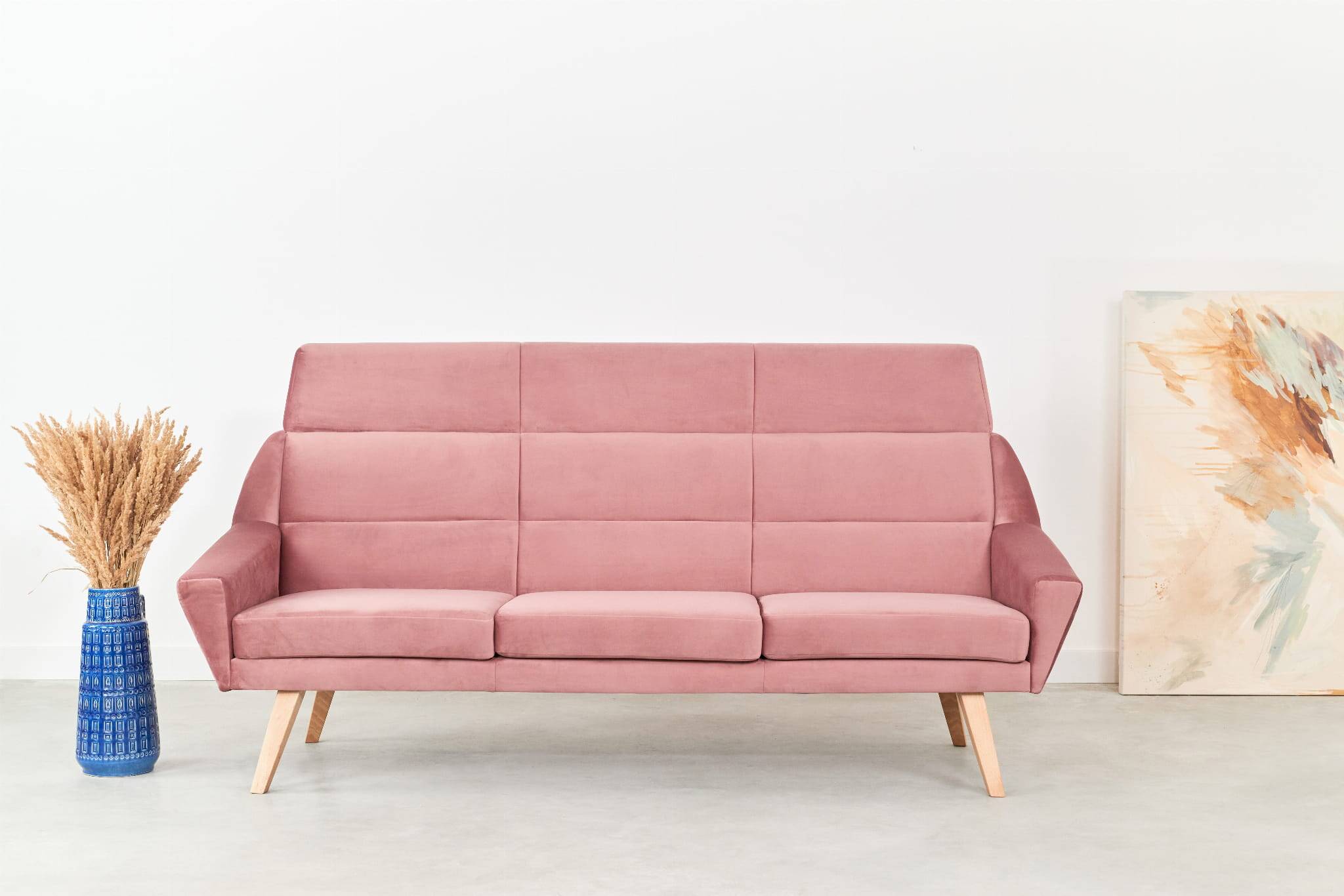Sofa MANDAL pink, Scandinavian design