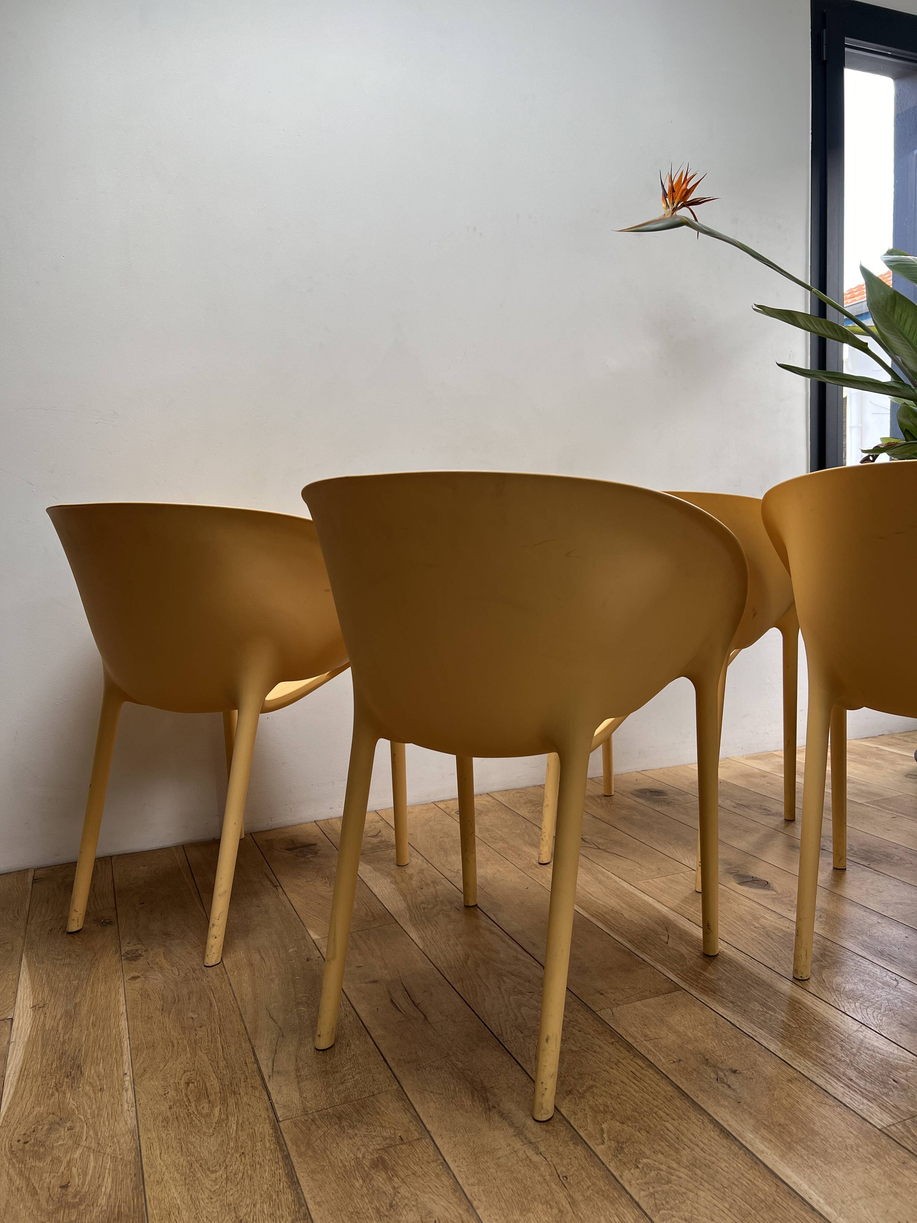 Series of 4 Soft Egg armchairs by Starck for Driade, Italy