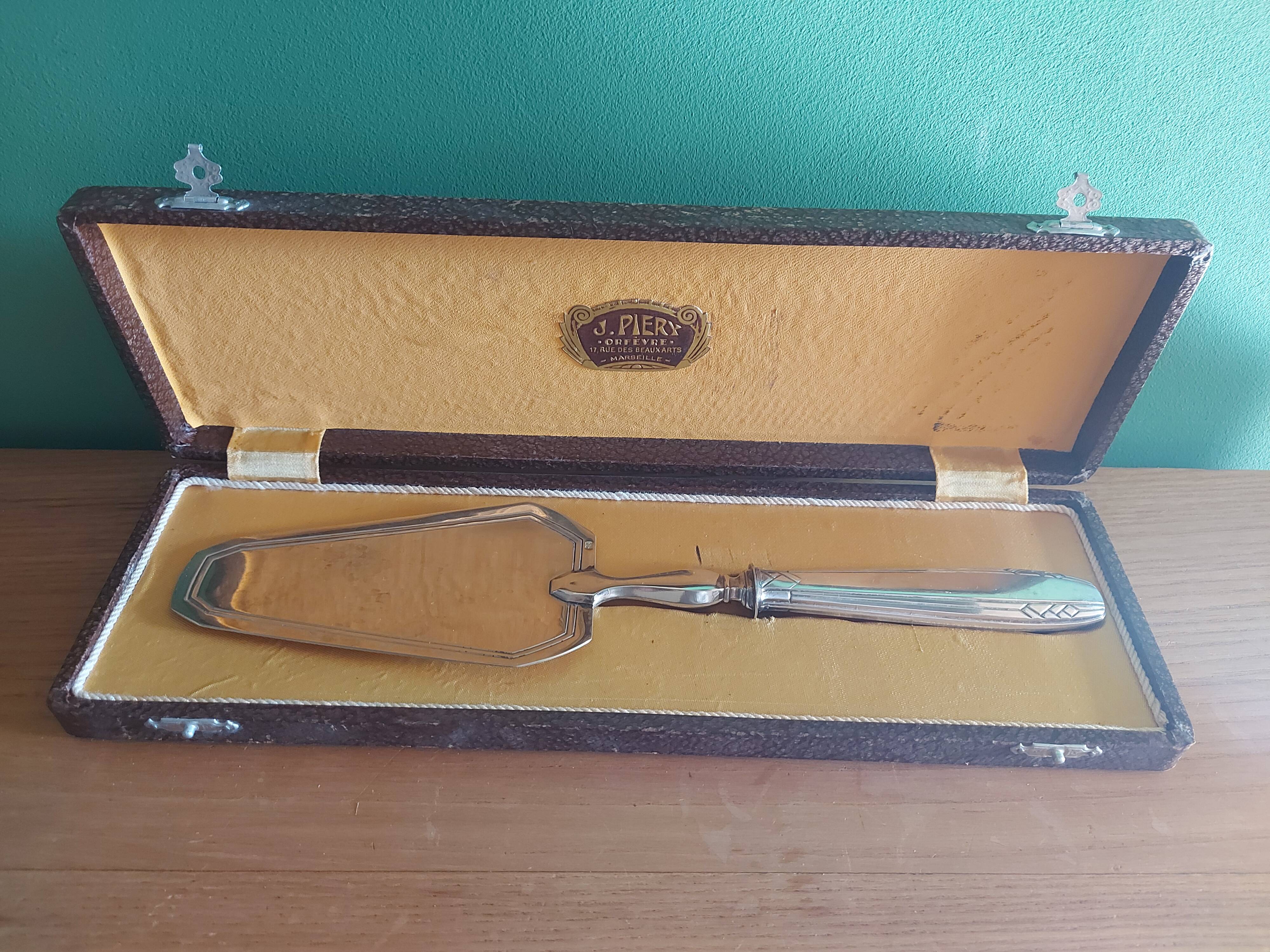 Cake shovel box e silver metal ( POT punch), Piery goldsmith