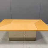 Vintage ash wood coffee table by Paul Michel, 1970s