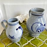 Vintage bluestoneware pitchers