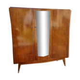 Armoire dressing vintage, pieds compas, années 50