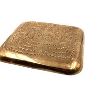 Modern solid brass tray / vide poche, Atelier Ventrella Italy 1980s