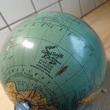 Taride terrestrial globe 1950 in lithographed sheet metal