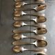 Silver metal spoons