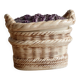 Vintage barbotine sugar bowl / sweet jar blackberry basket