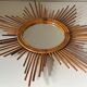 Vintage rattan sun mirror 60 years