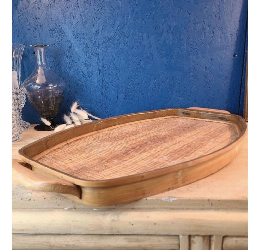 Vintage woven tray