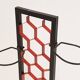 Porte-plantes porte-pots jardiniere vintage 1960 en metal noir & rouge 60s
