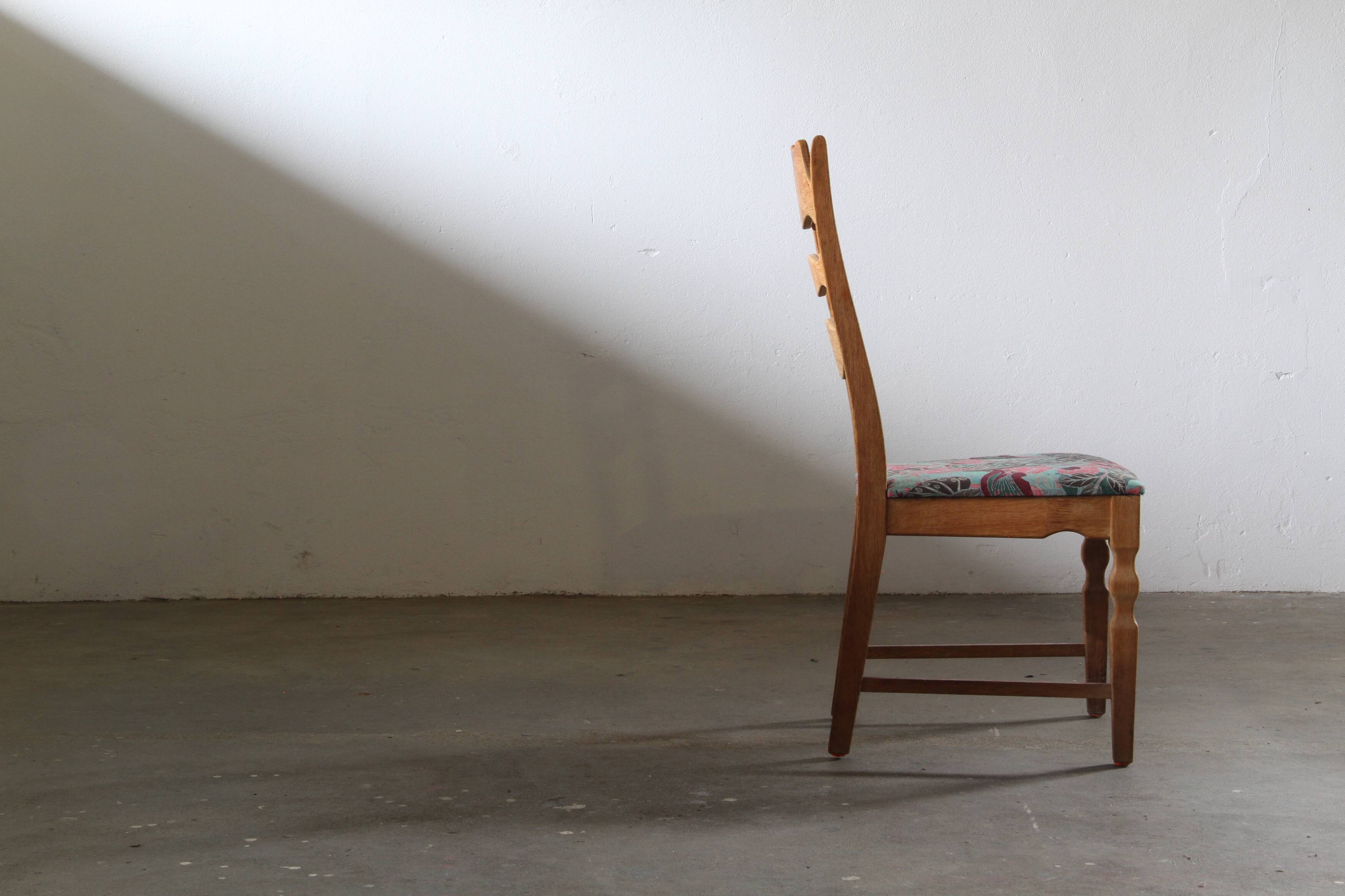 Chaises en chêne à dossier haut Razorblade vintage par Kjærnulf, années 1960, design danois
