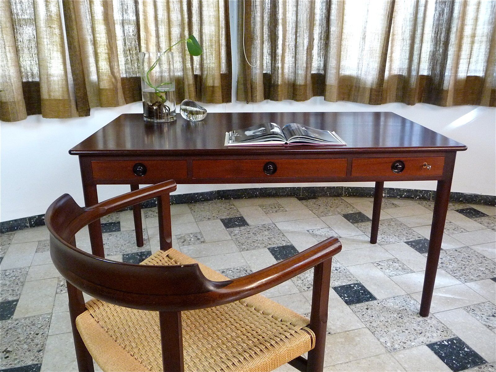 Bureau en acajou par Hans J. Wegner pour PP Møbler, Danemark 1955
