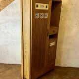 Art Nouveau wardrobe in pine with ceramic tiles, early 20th century.