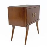 Pair of Mid-Century Modern Italian Walnut and Thuja Root Nightstands, 1950s