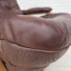 1970s, Scandinavian adjustable armchair, furniture leather, bentwood.