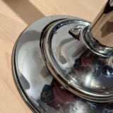 Art Deco Standing Ashtray in Polished and Chromed Metal, Switzerland, 1930