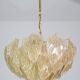 Amazing Large Murano Glass Gold Leaves Chandelier