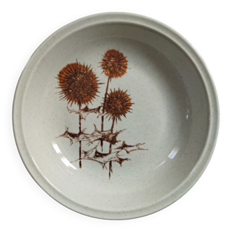 Sarreguemines stoneware hollow dish "Thistles"