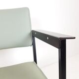 Set de 2 fauteuils en simili cuir vert menthe