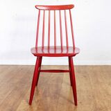 Red Fanett chair by Tapiovaara