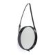 Leather strap mirror attributed to Jacques Adnet, France, 1950s.