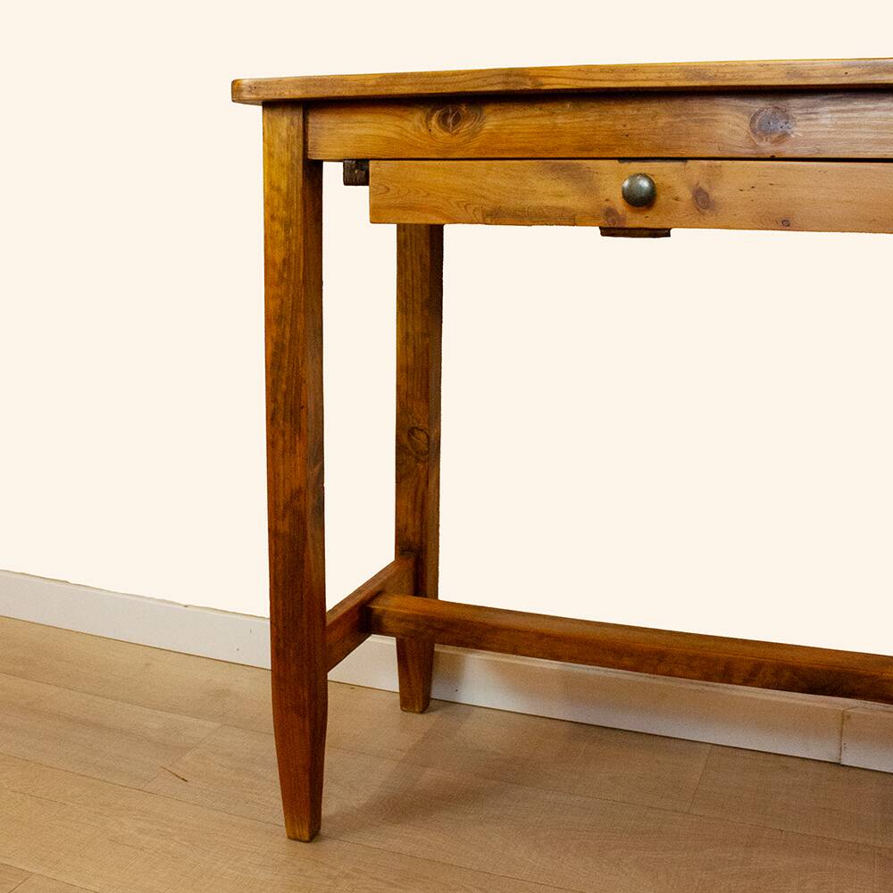Small Wooden Kitchen Table, France, 1940s